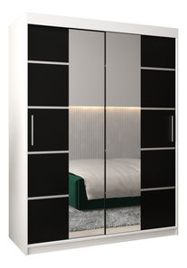 Ruhásszekrény 150 cm Verika 4 150 (fehér + fekete)
