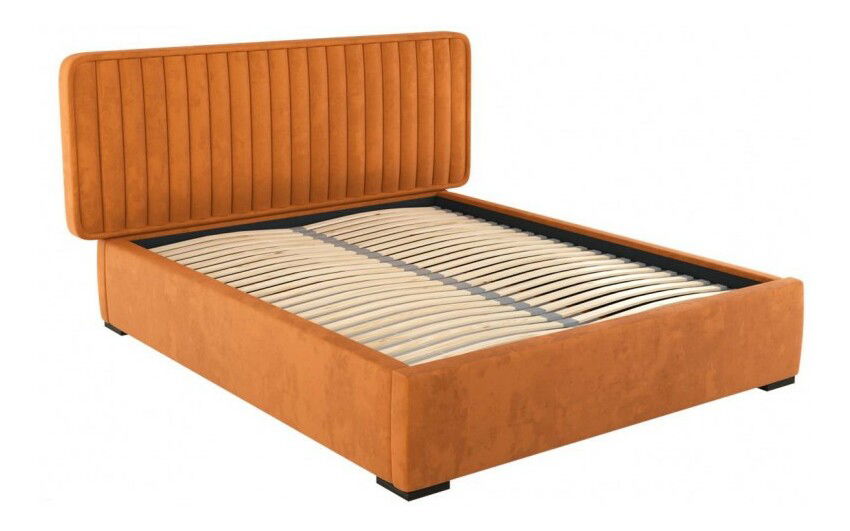 Pat tapițat 140x200 cm Arianna (portocaliu)