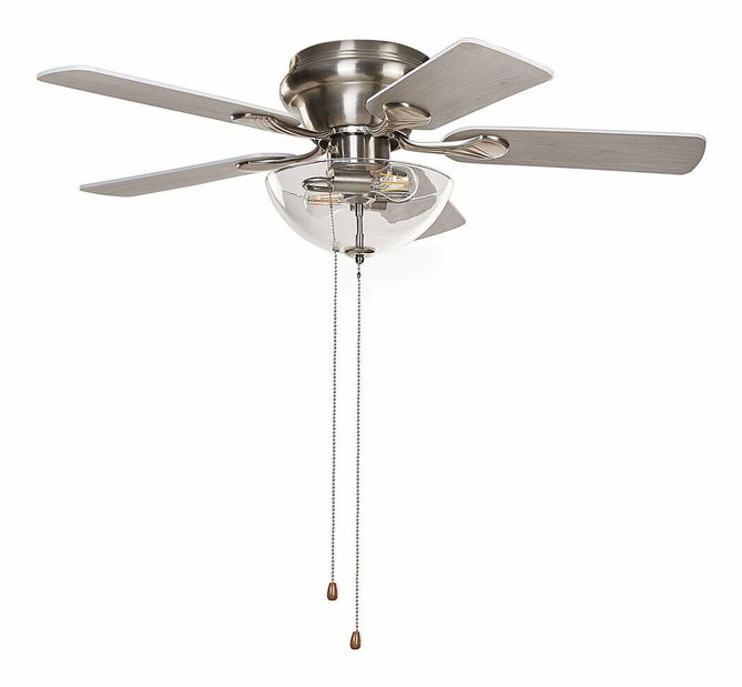 Stropný ventilátor so svetlom Salletta (strieborná) 