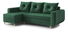 Rohová sedacia súprava Eugenie (L) (tmavozelená)