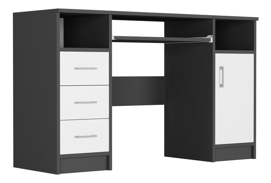 PC stolík Nartos (antracit + biela)