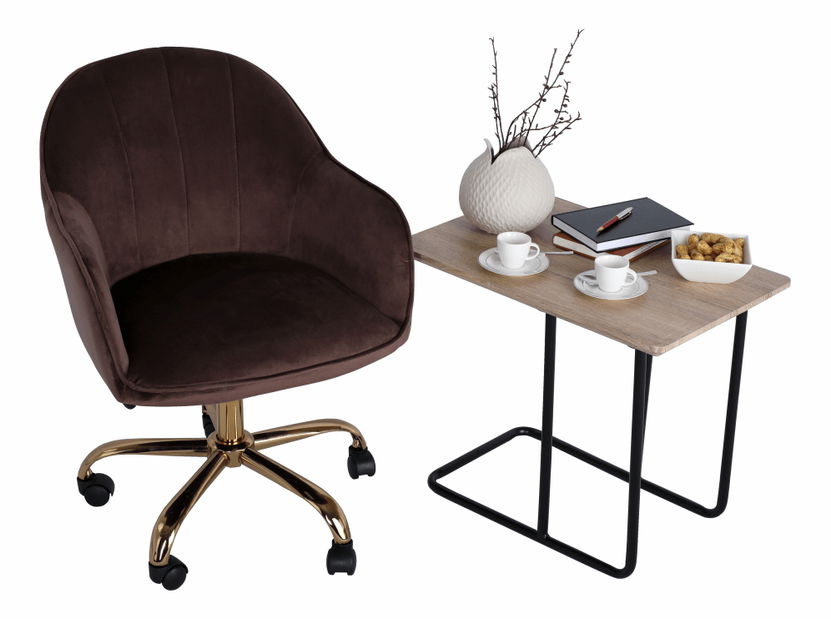 Fotoliu de birou Euron New (Maro + Auriu)