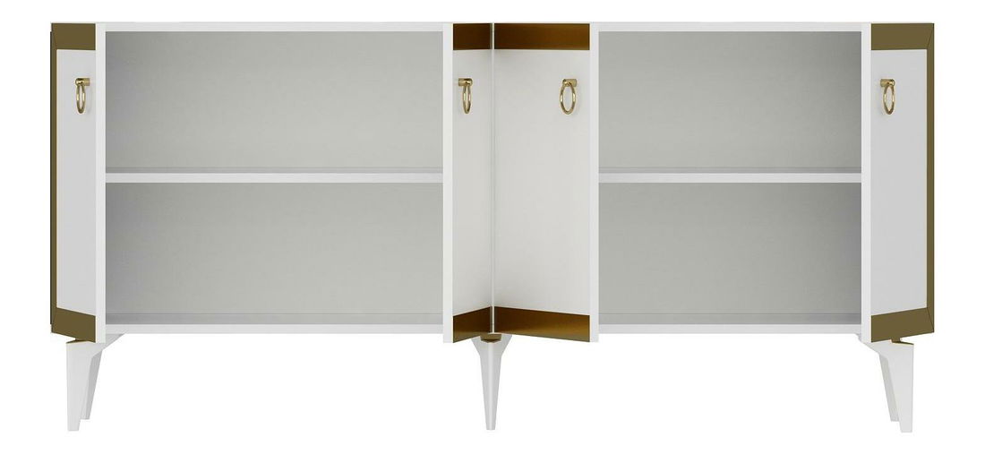 Skrinka Muvuta 1 (biela + zlatá) 