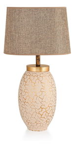 Stolna lampa Rialessta 3 (krem + zlatna)