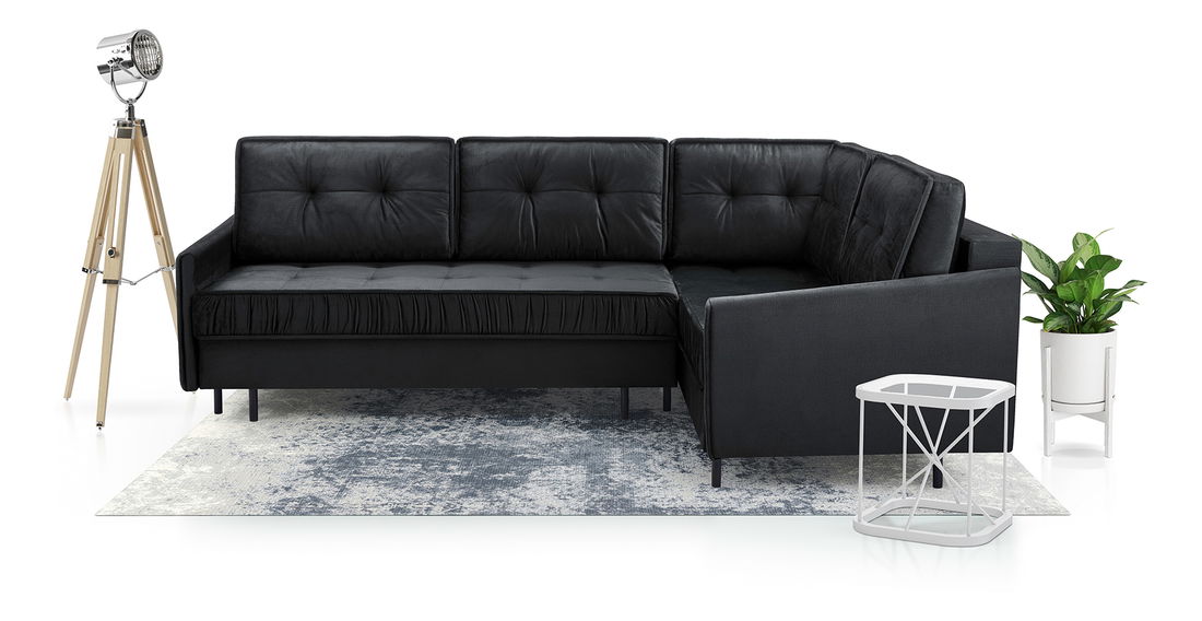 Kutna garnitura- Aliran (crna) (D)