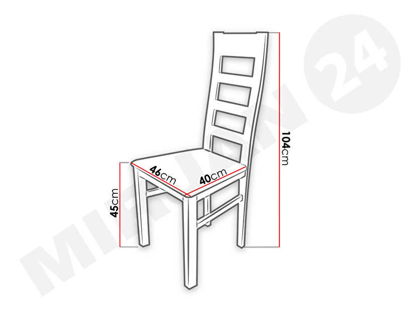 Set 2ks. Jedálenských stoličiek JK47 (wenge + biela) *výpredaj