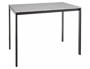 Jedálenský stôl Moronto (čierna + mramor biely) (pre 4 osoby)