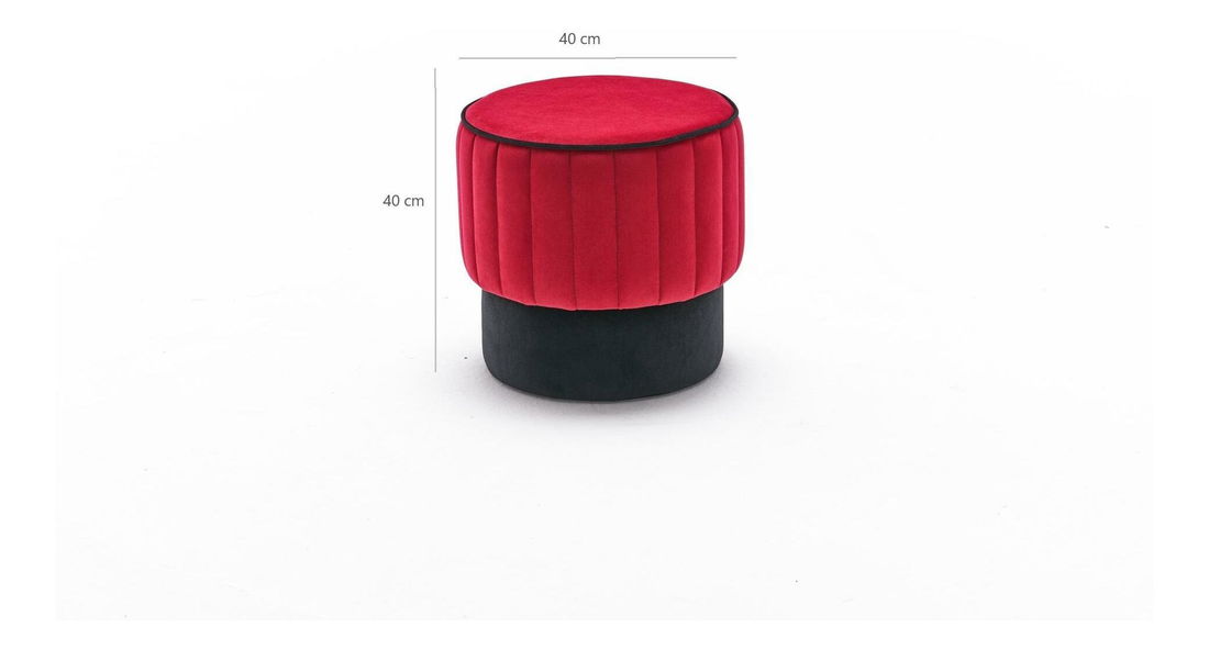 Taburete Dolphie (roșu + negru)