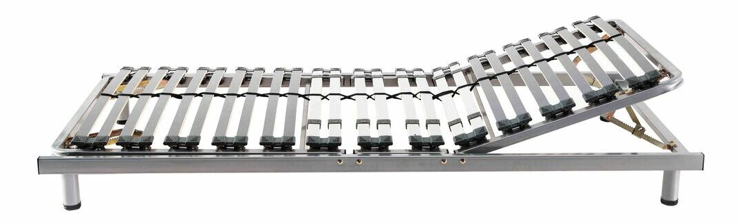 Set 2 buc. somiere lamelare 200x180 cm COMENDO (lemn) (argintiu)