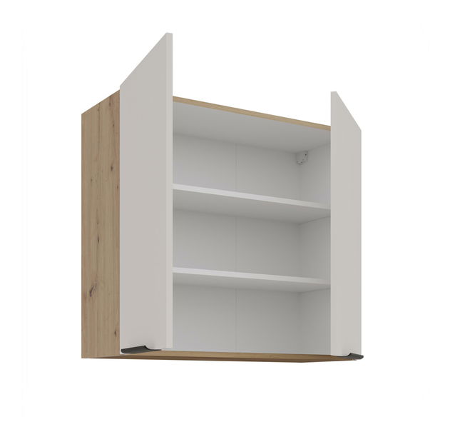 Dulap superior de bucătărie Sayla 80 G-72 2F (cashmir + Stejar artisan)