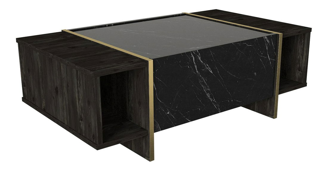 Set za dnevni boravak Vivaldi (crna + zlatna)