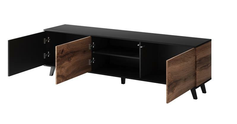 TV asztal Ranae RTV2 (wotan tölgy + fekete)