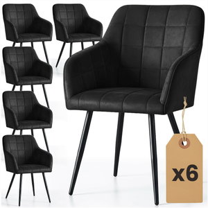 Set blagovaonskih stolica (6 kom.) Luksemburg (crna)