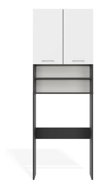 Szekrény mosógéphez Perdieron 1 (antracit + fehér)