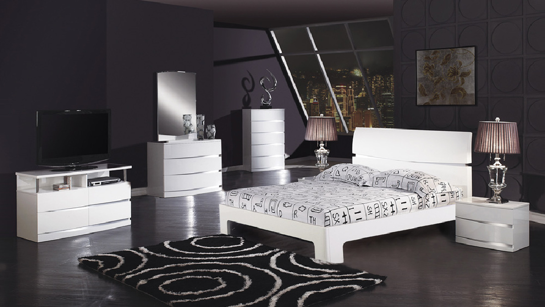 Manželská posteľ 160 cm Modena 300 biela (s roštom)