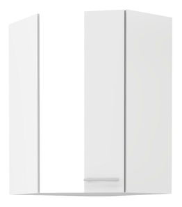 Felső sarok konyhaszekrény Lavera 60x60 GN-90 1F (45°) (korpus: fehér + front: fényes fehér)