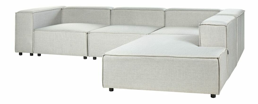 Rohová sedacia súprava Afrika (ľan sivá) (L)