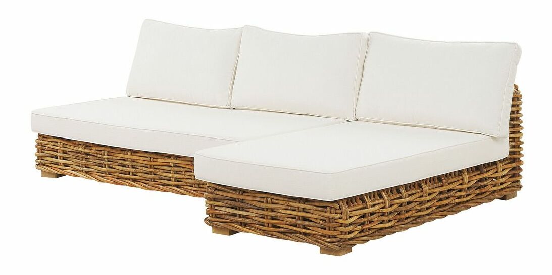 Zahradná sedacia súprava VARELIO (ratan) (hnedá) (pre 4 osoby)