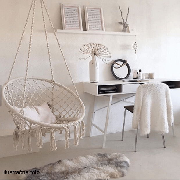 Fotoliu balansoar suspendat Amarea (alb)