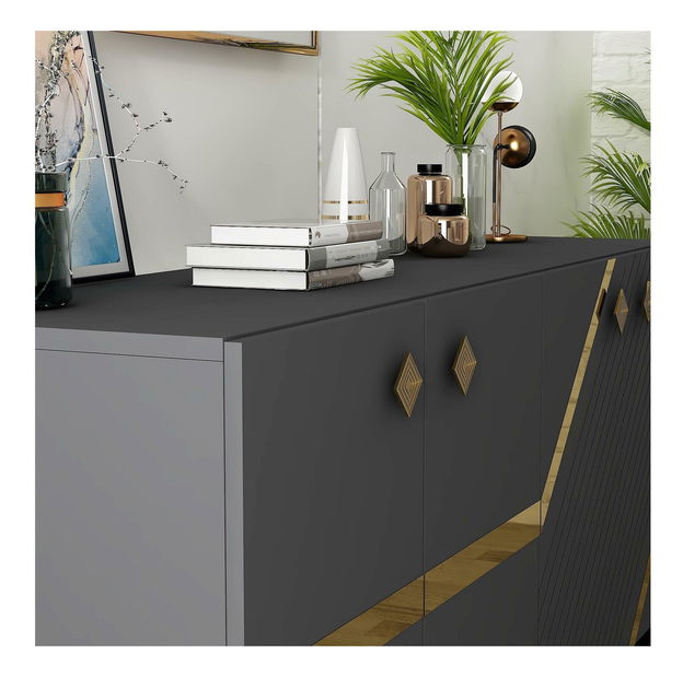 Szekrény Tabivo (antracit + arany) 