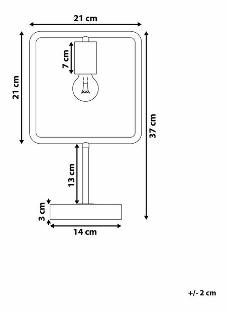 Asztali lámpa Mandel (sötétszürke) (réz)