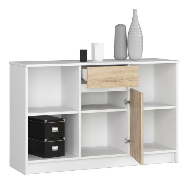 Komód Briar (fehér + szonoma tölgy)