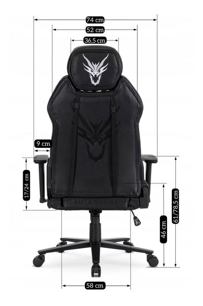 Felső fotel Nutrida (fekete + fehér) 