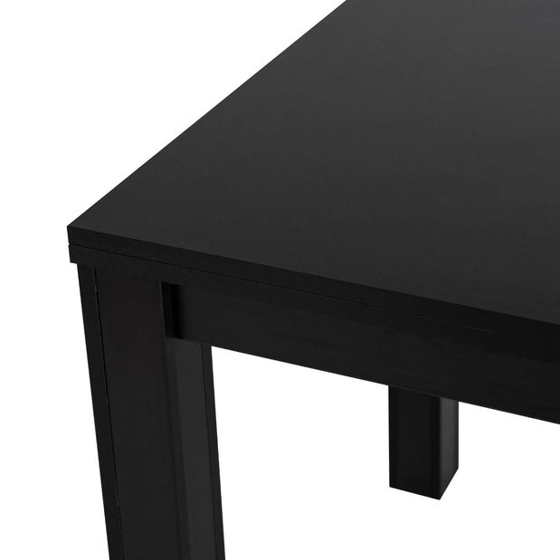 Masă de sufragerie extensibilă Menores (negru) (pentru 4-6 persoane) *vânzare stoc