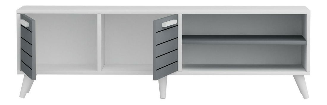 TV stolík/skrinka Dononu (biela + antracit) 