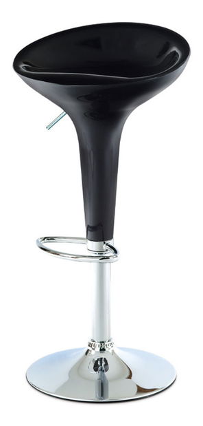 Barová stolička Kidwelly-9002 BK (čierna+ chróm) *výpredaj