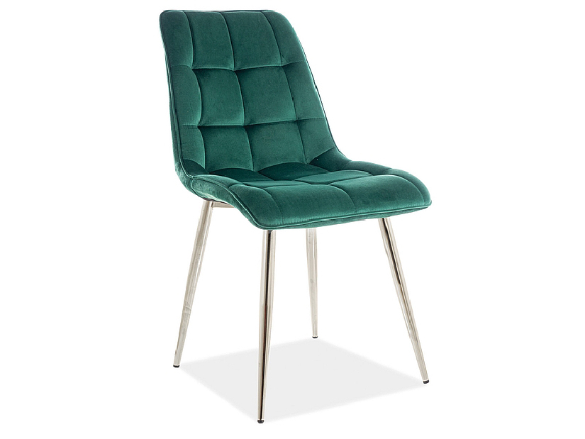 Blagovaonska stolica Charlie (zelena + krom)