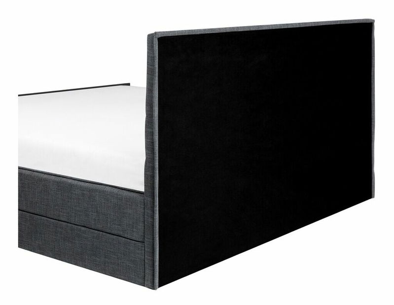 Manželská posteľ 160 cm VALDO (s roštom) (tmavosivá)