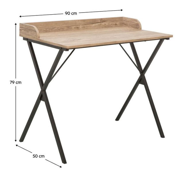 Pisaći stol Oscilan (hrast + crna) 