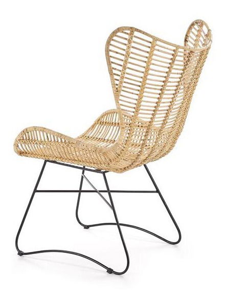 Kreslo Imogene (prirodna + čierna)