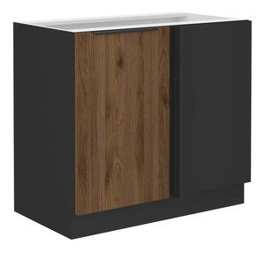 Dolná kuchynská skrinka Manana 105 ND 1F BB (korpus: čierna matná + front: orech okapi)