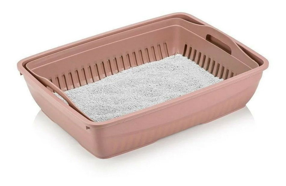 Litieră pentru pisici Catty (roz + alb)