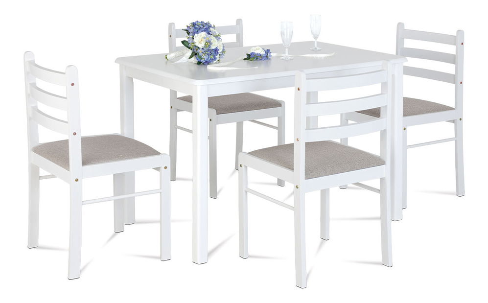 Set masă scaune pentru sufragerie Churton-6060 WT (pentru 4 persoane)