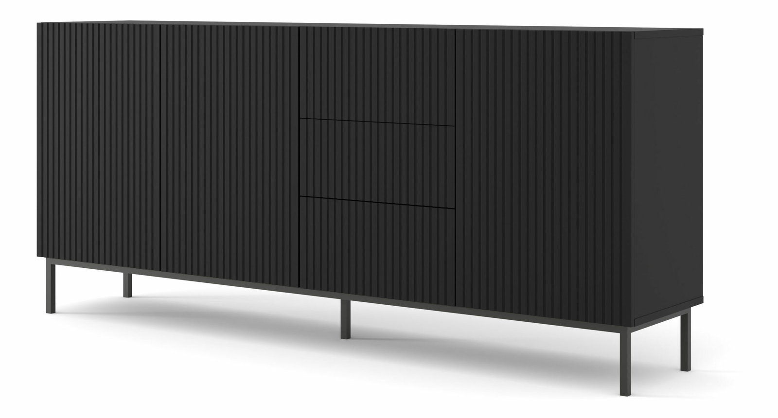 Komoda 3D3S 200 Rowanna (čierna)