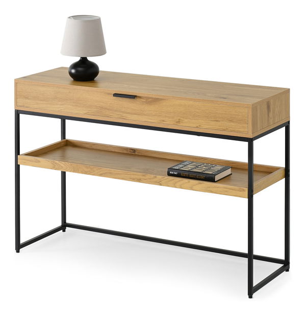 Konzolový stolík Norma Xl (dub + čierna)