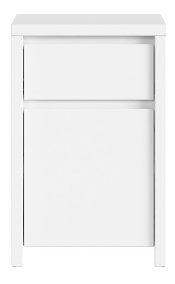Komoda BRW Kaspian KOM1D1SP (biela + biela matná)