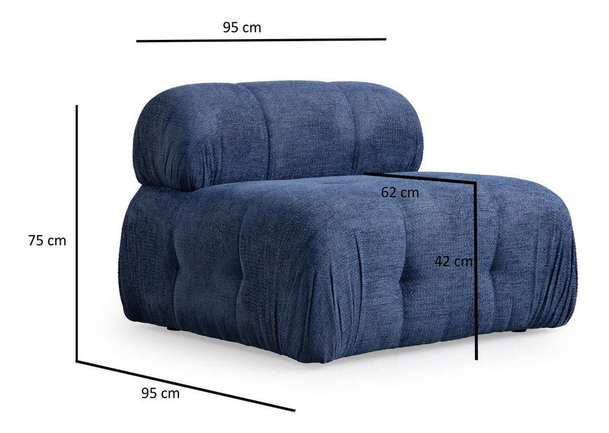 Kutna garnitura Pettit 3 (tamnoplava)