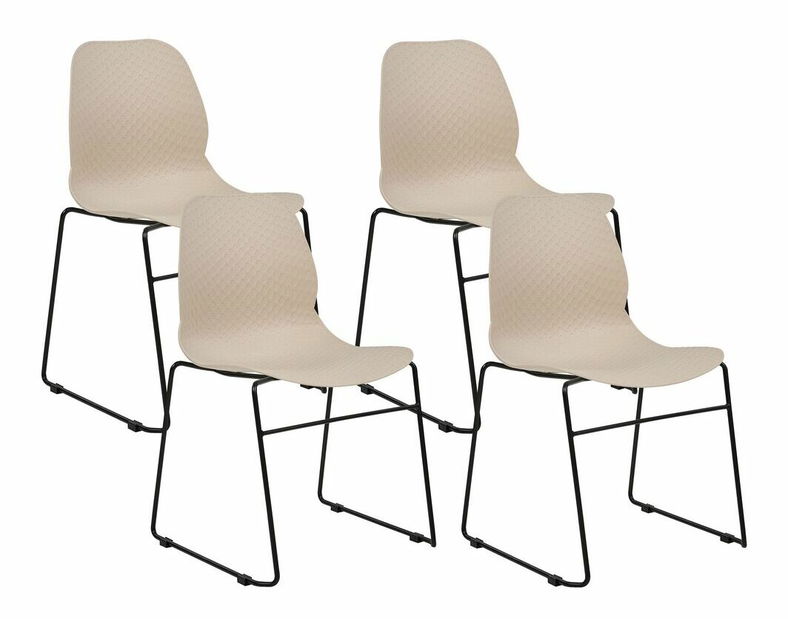 Set 4 ks jedálenských stoličiek Panza (béžová)