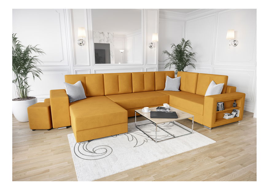 Rohová sedacia súprava Kin (žltá) (P)