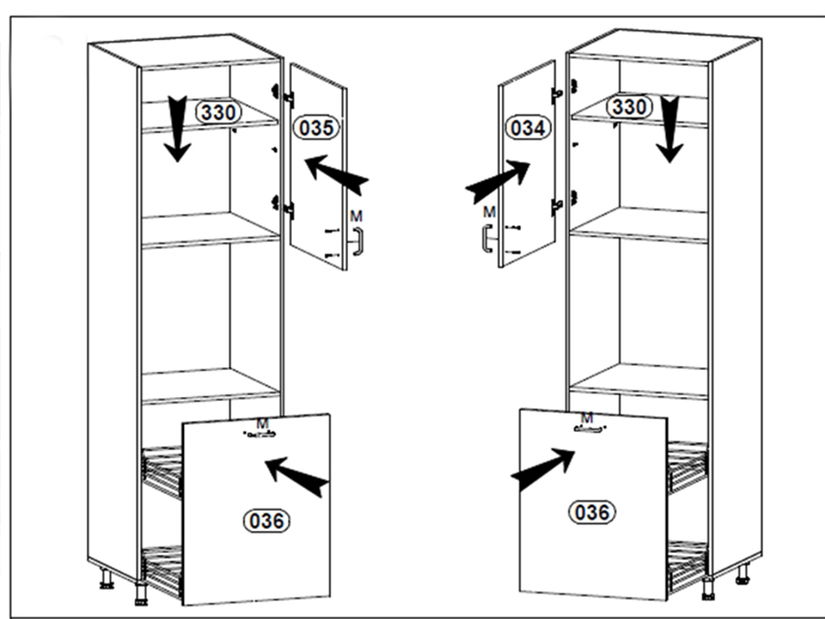 Potravinová skrinka Alvena (biela) 