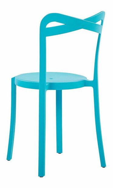 Balkónová zostava Cisco (biely plast + modrý plast)