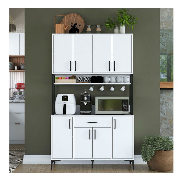 Set kuchynských skriniek Jenaretta 27 (biela + čierna)