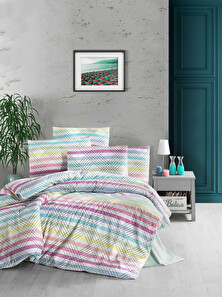 Lenjerie pat 160 x 220 cm Vais (multicolor)