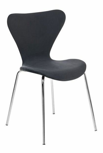 Set blagovaonskih stolica (2 kom.)- Baylor (crna + srebrna)