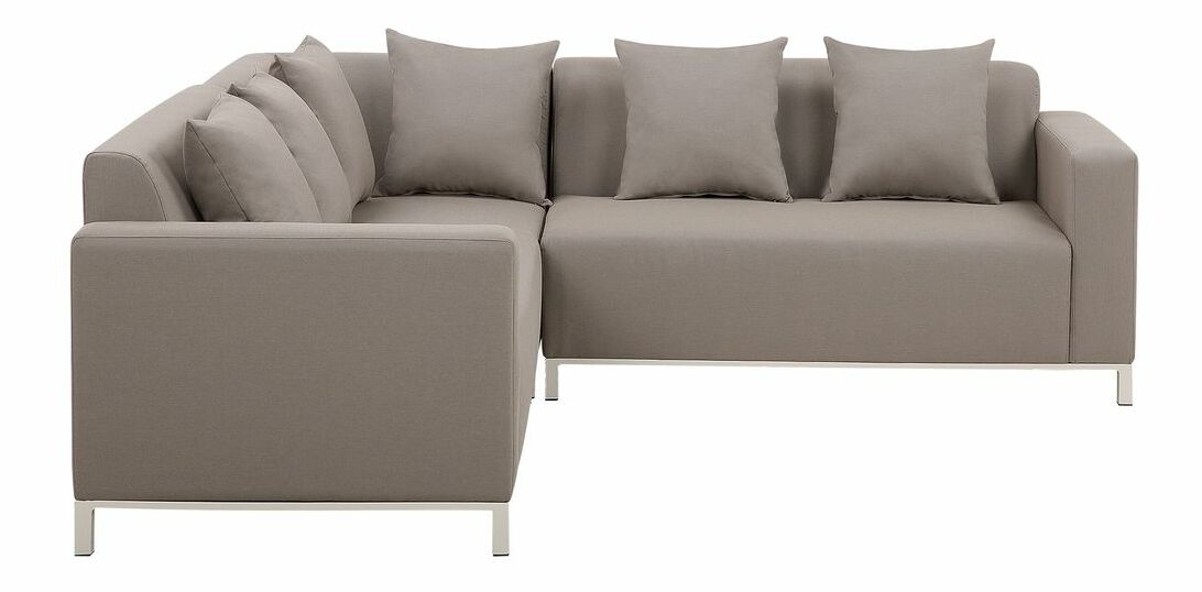 Rohová záhradná pohovka Borjo (béžová)