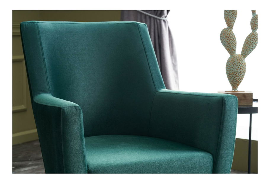 Kreslo Goncoletta (zelená + orech)